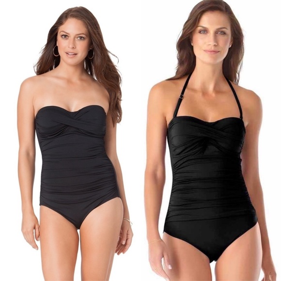 Anne Cole Other - Anne Cole Classic 1-piece beach summer vacation stretch twist chest NWT size 12